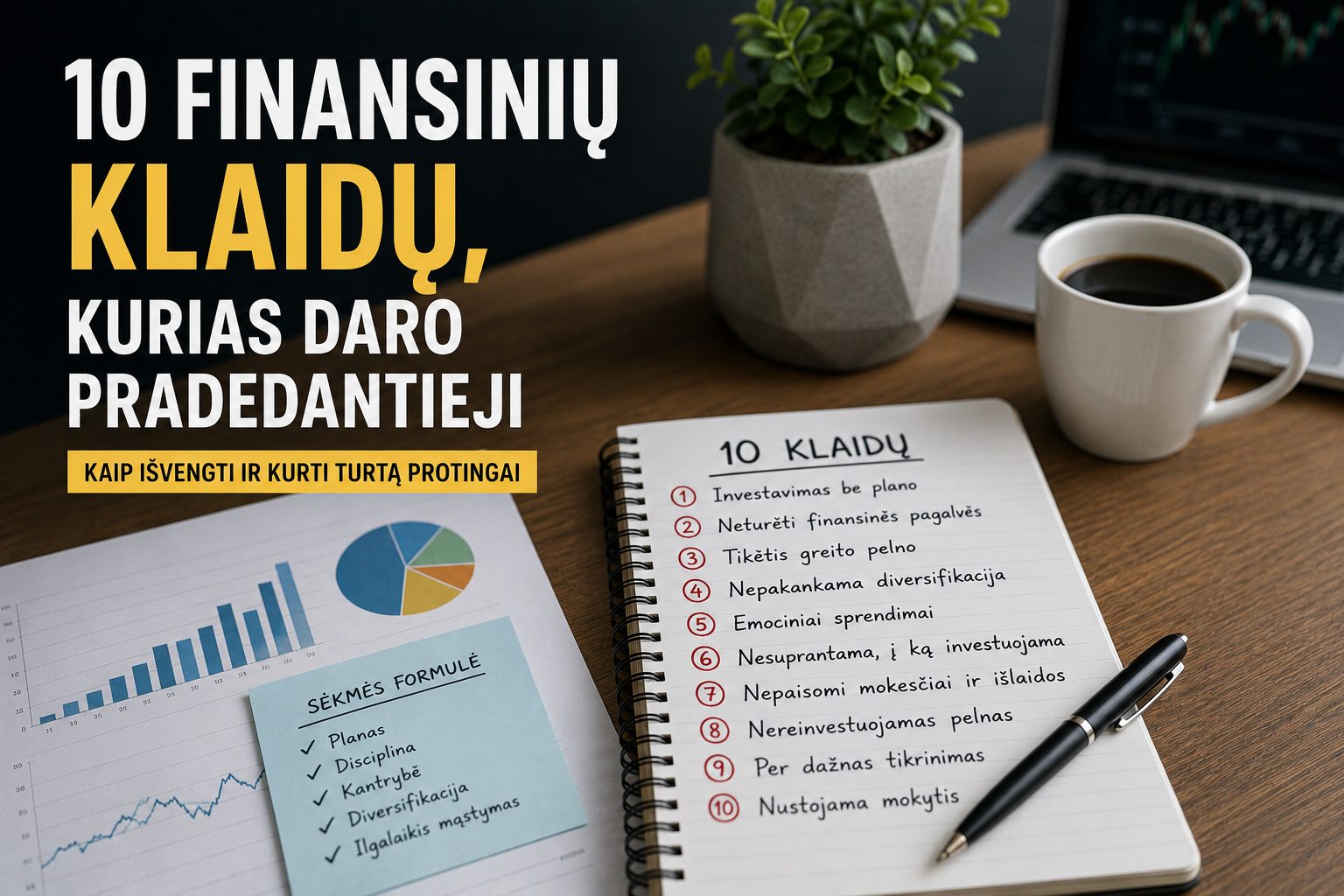 10 finansinių klaidų, kurias daro pradedantieji